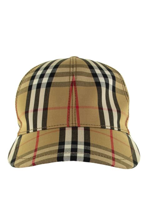 cappellino da basebol burberry|burberry check hat.